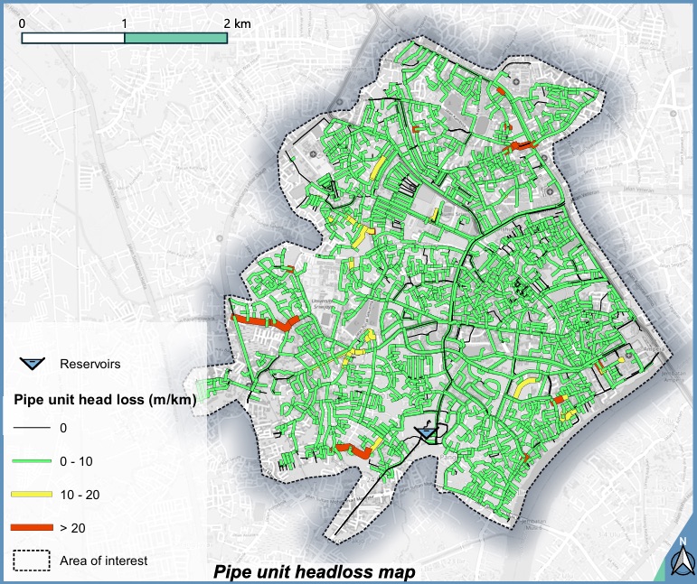 pipe-unit-headloss-map